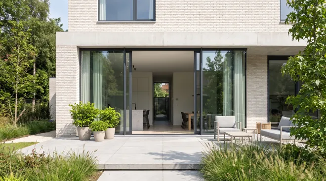 AFTER photo — 4 m aluminium sliding door