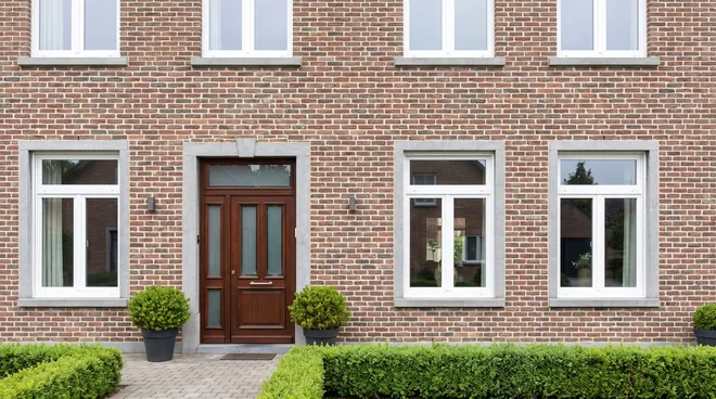 AFTER photo — white PVC windows fitted to the millimetre