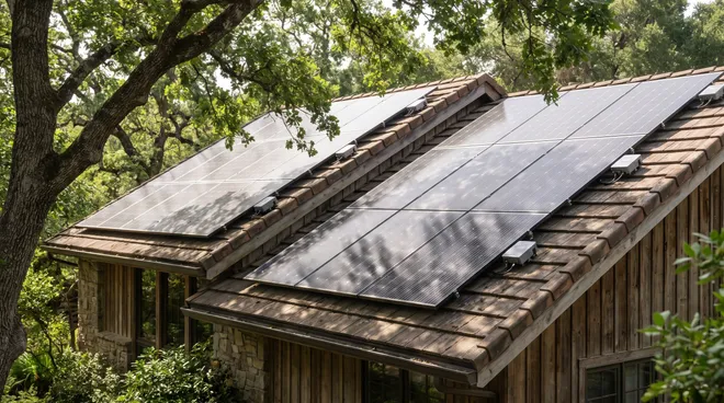 Foto NA — panelen uitgerust met micro-omvormers