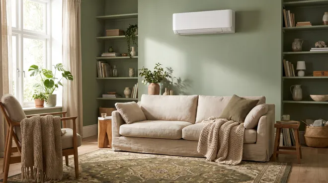 AFTER photo — installed air-to-air heat pump split