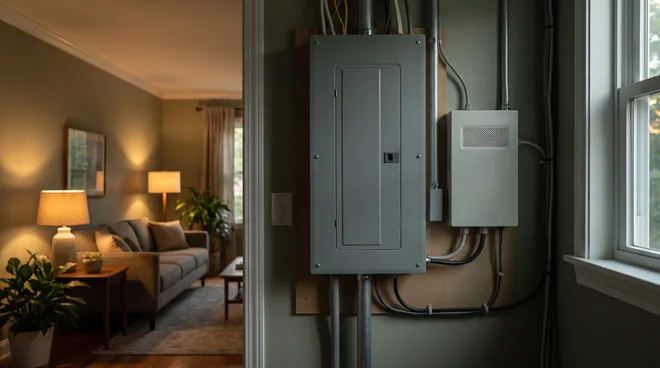 AFTER photo — priority circuits powered by backup