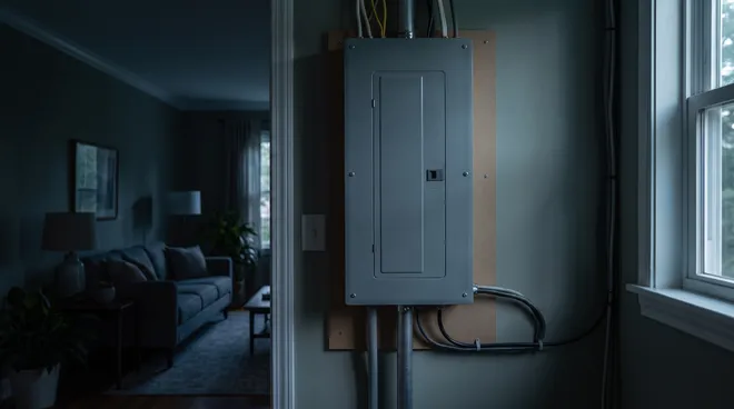 BEFORE photo — a home with no backup during an outage
