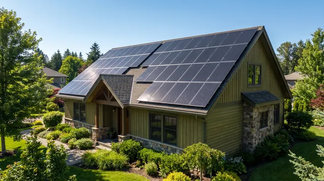 AFTER photo — N-type panels installed