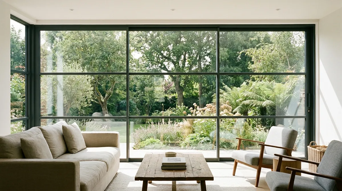 Aluminium windows: slim lines for large glazed surfaces