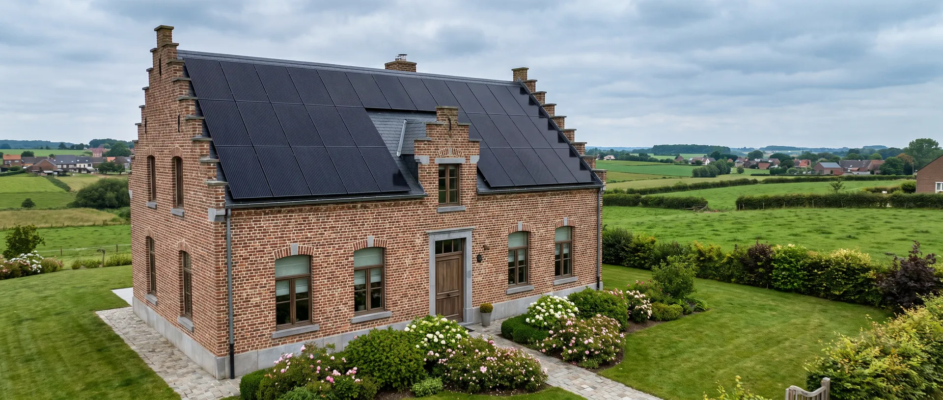 Solar roof on a Walloon house