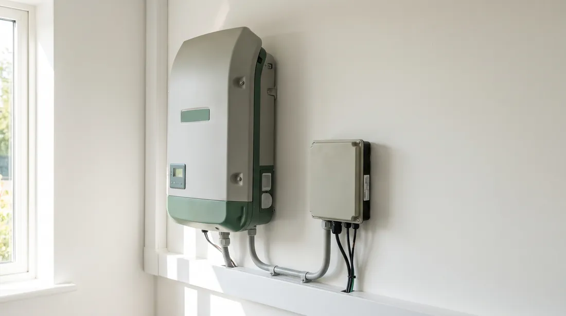 wendows technician diagnosing a faulty photovoltaic inverter