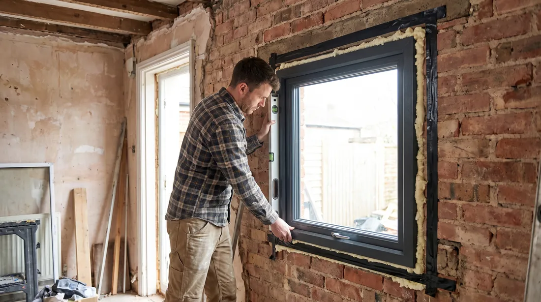 fitting high-performance windows during the energy renovation of a Walloon house